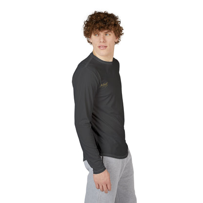 UV Protection Long Sleeve Performance Shirt, Men's Activewear, Outdoor Sports Shirt, Sun Protection Top, Trendy Casual Tee