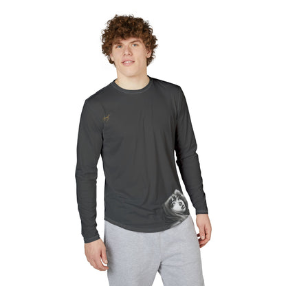 UV Protection Long Sleeve Performance Shirt, Men's Activewear, Outdoor Sports Shirt, Sun Protection Top, Trendy Casual Tee